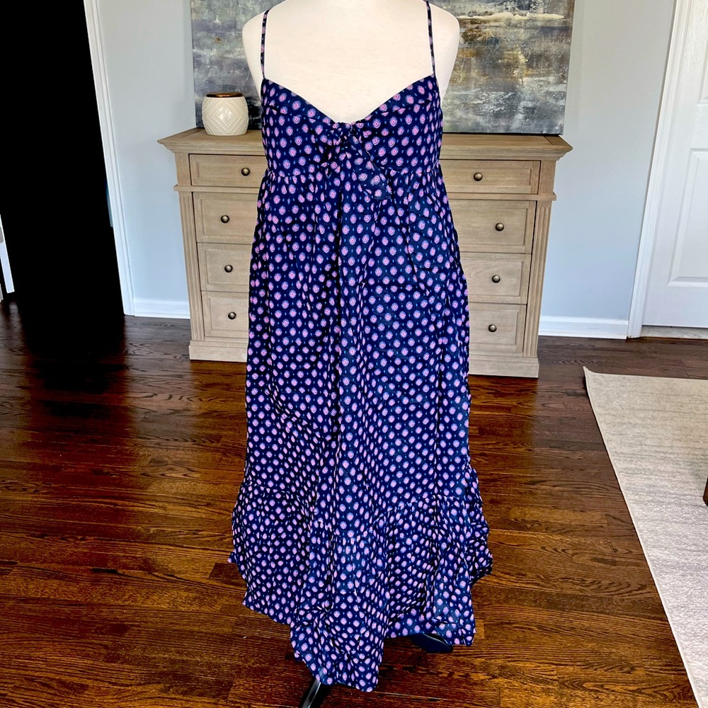 NWT JCrew Women’s Navy and Pink Dress Medium